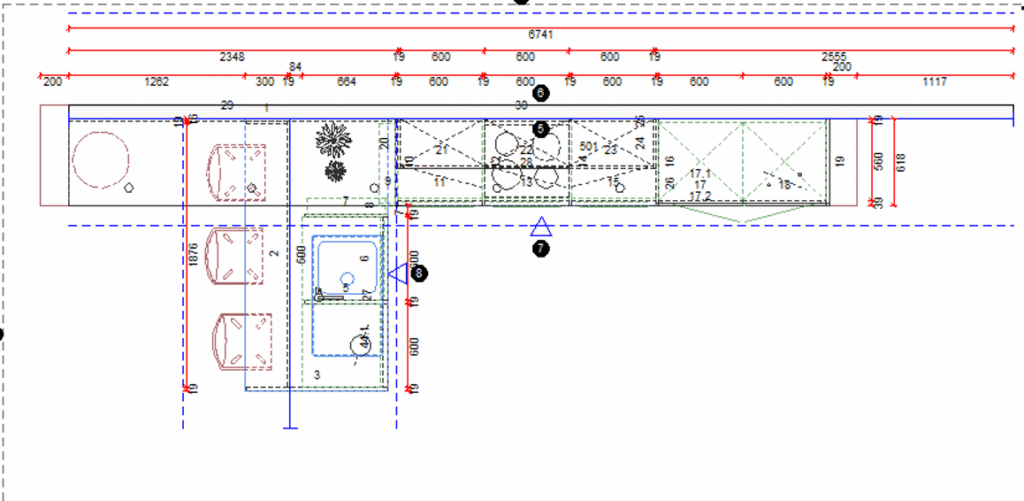 Donker houten keuken